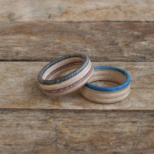 Wooden Rings - Reclaimed Skateboards