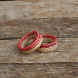 Recycled Skateboard Wooden Ring