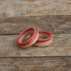 Wooden Rings - Reclaimed Skateboards