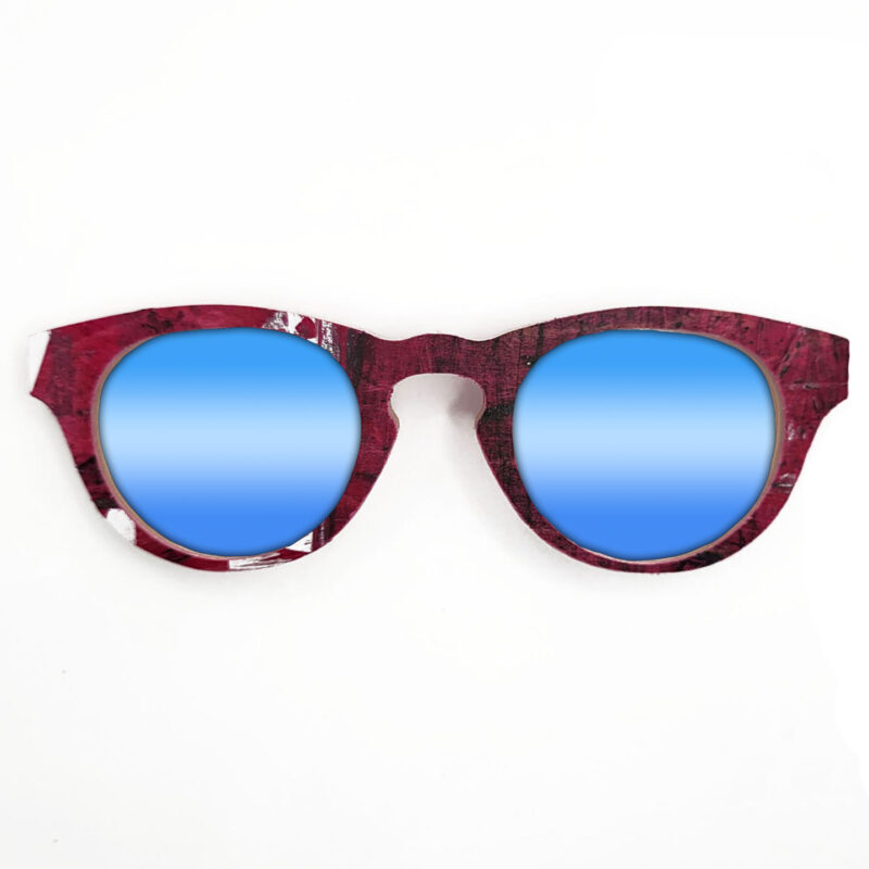 Cat Eye Style Recycled Wooden Skateboard Glasses