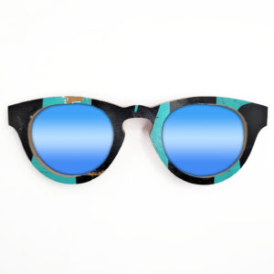 Cat Eye Style Recycled Wooden Skateboard Glasses