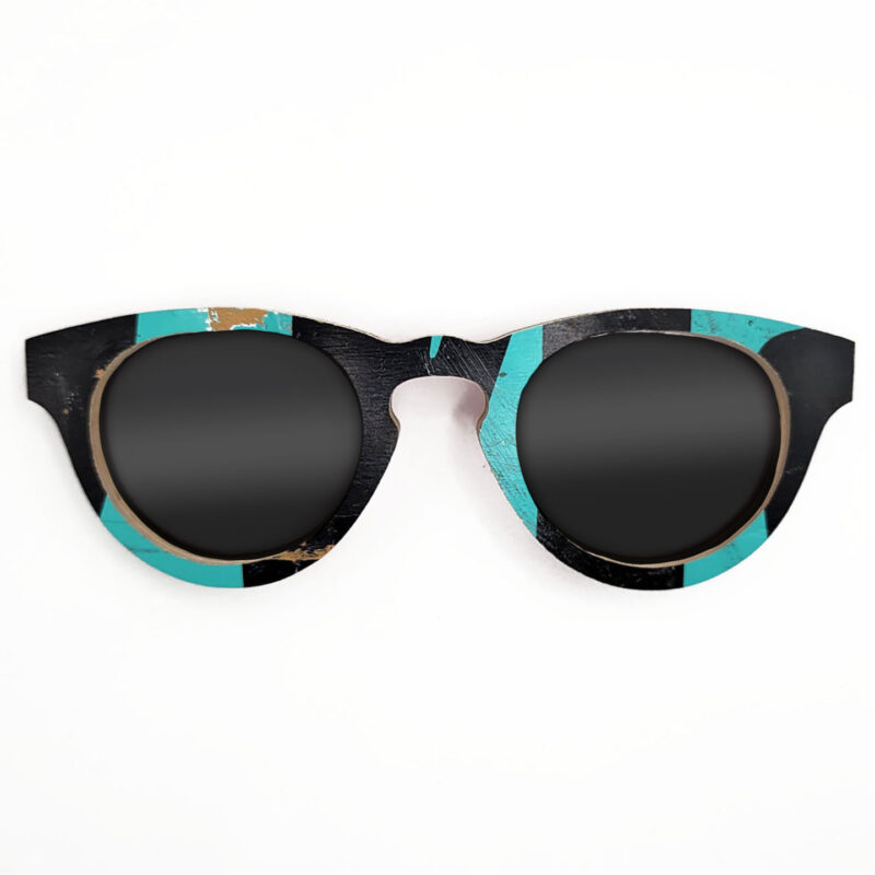 Cat Eye Style Recycled Wooden Skateboard Glasses