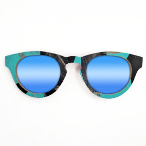 Cat Eye Style Recycled Wooden Skateboard Glasses