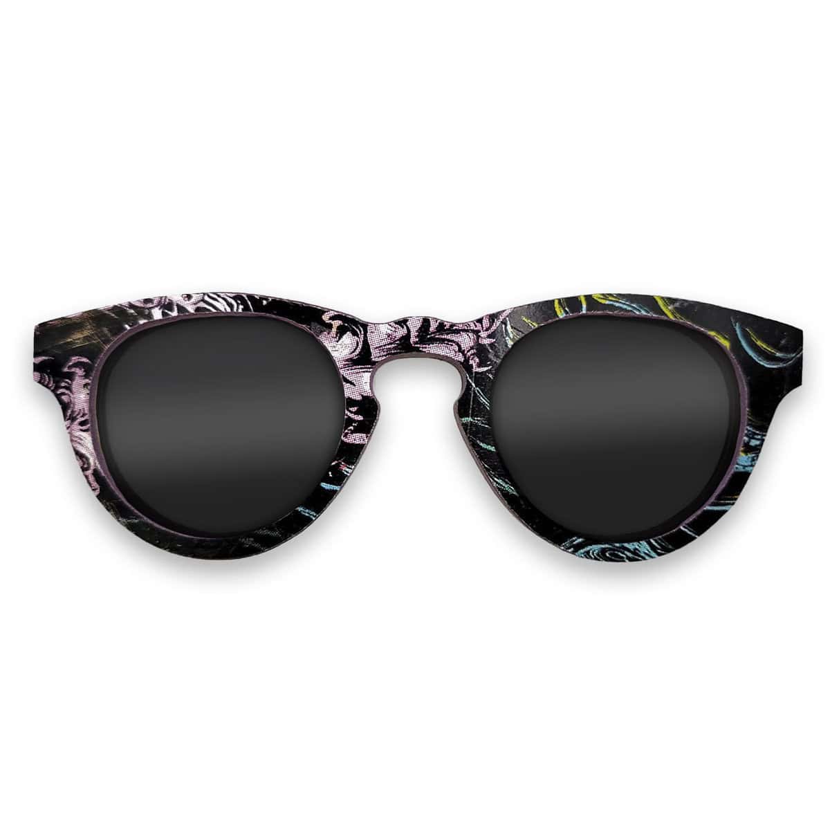 Cat Eye Style Recycled Wooden Skateboard Glasses - Image 1