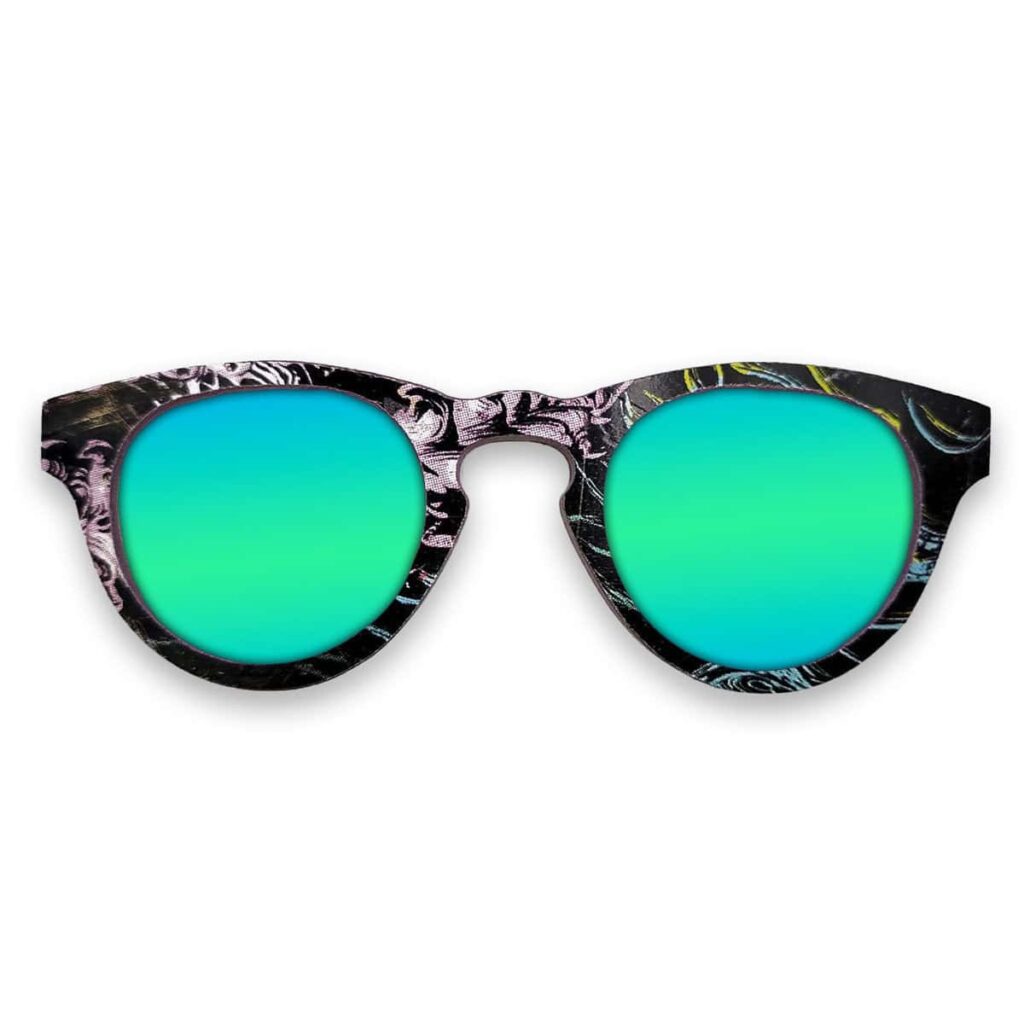 Cat Eye Style Recycled Wooden Skateboard Glasses