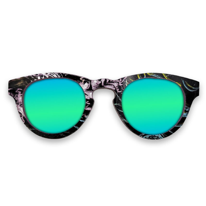 Cat Eye Style Recycled Wooden Skateboard Glasses