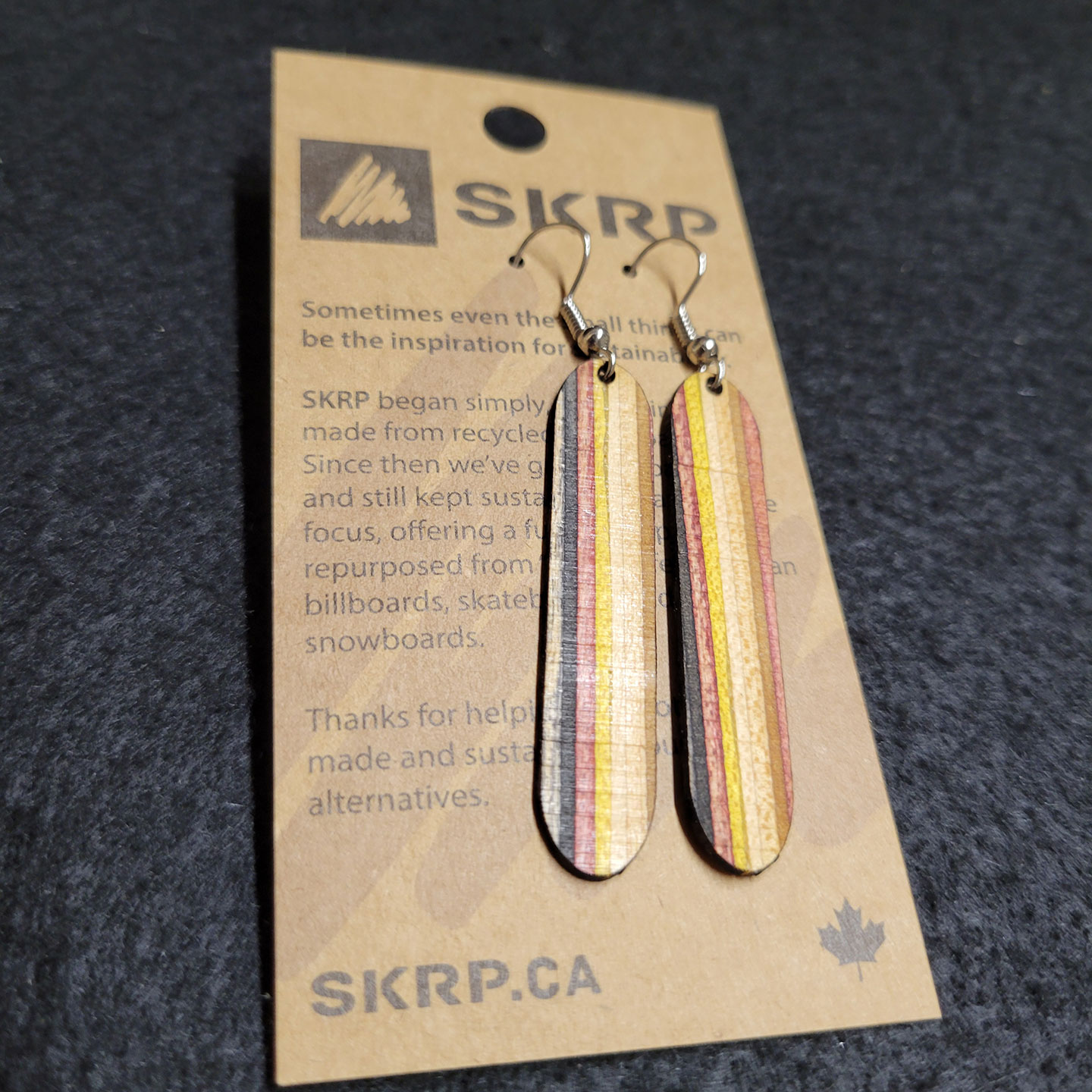 Recycled clearance skateboard earrings