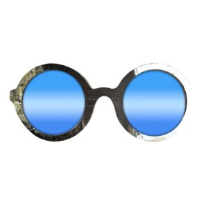 Iris Style Recycled Wooden Skateboard Glasses - Image 3