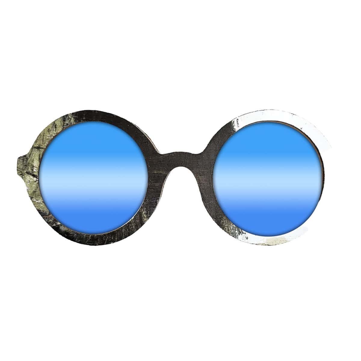 Iris Style Recycled Wooden Skateboard Glasses - Image 3
