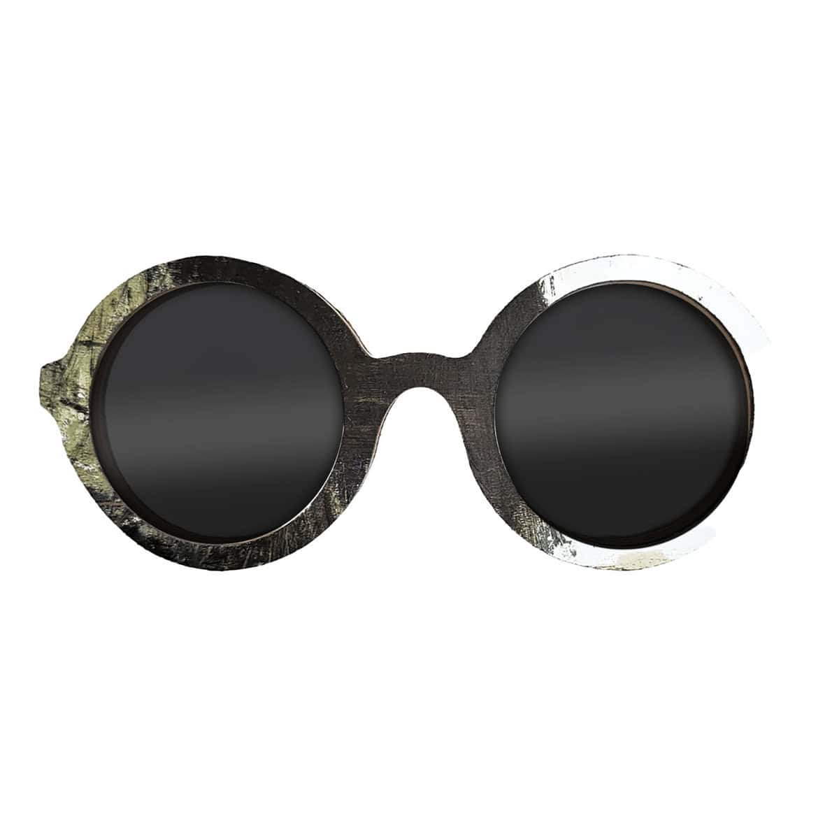 Iris Style Recycled Wooden Skateboard Glasses - Image 1