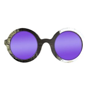 Iris Style Recycled Wooden Skateboard Glasses - Image 4