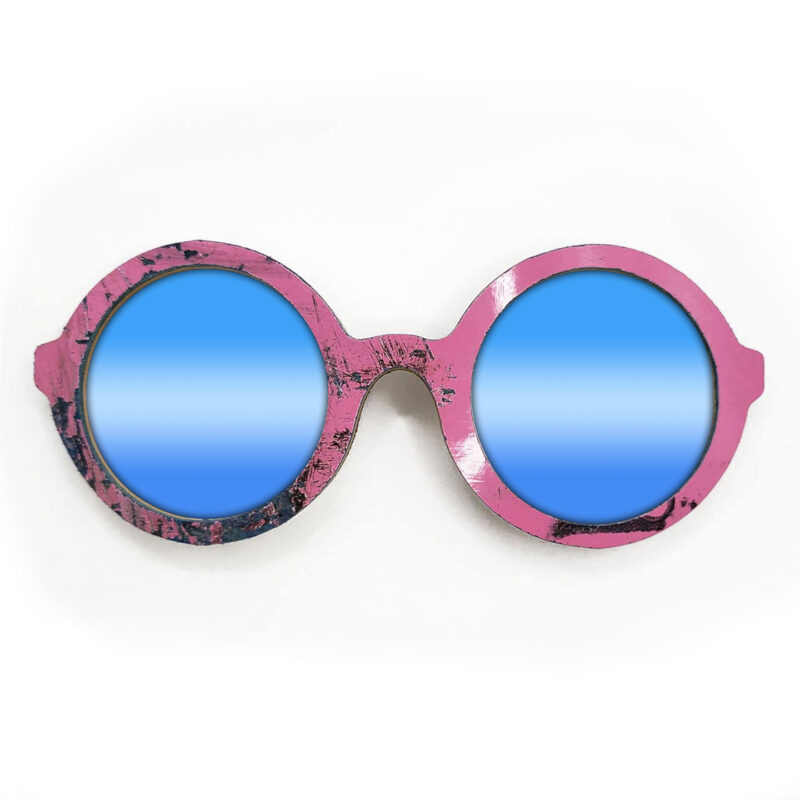 Iris Style Recycled Wooden Skateboard Glasses