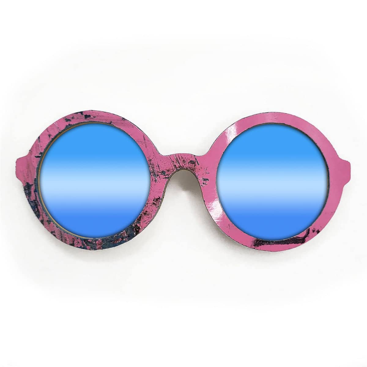 Iris Style Recycled Wooden Skateboard Glasses - Image 3