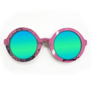Iris Style Recycled Wooden Skateboard Glasses - Image 4