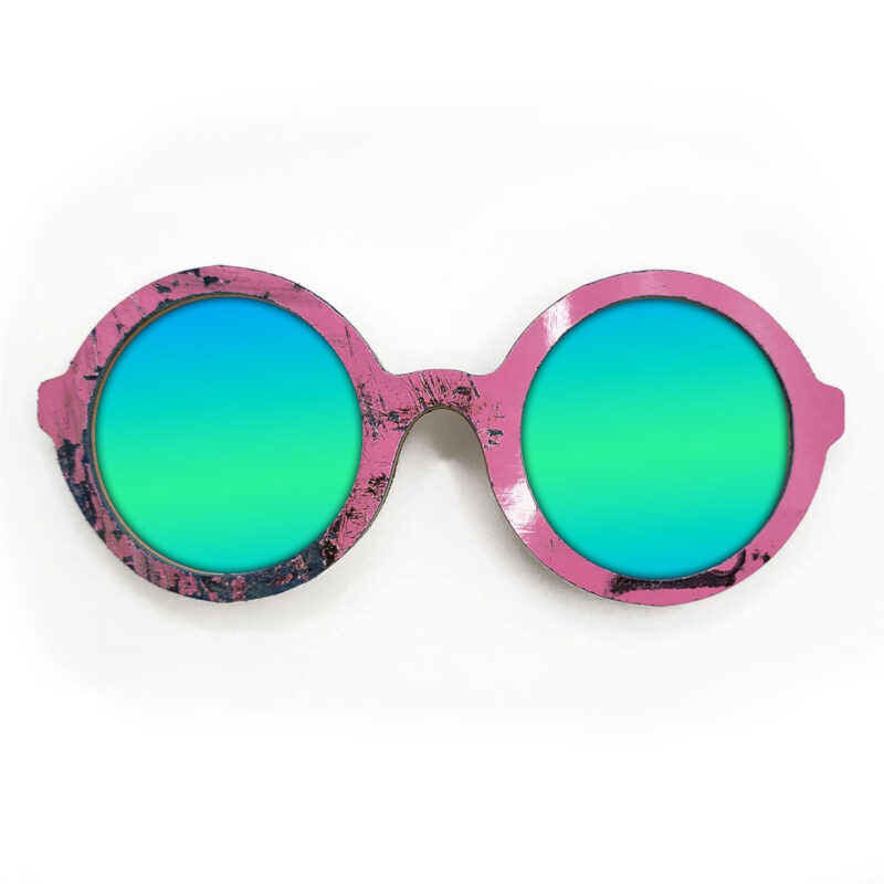 Iris Style Recycled Wooden Skateboard Glasses