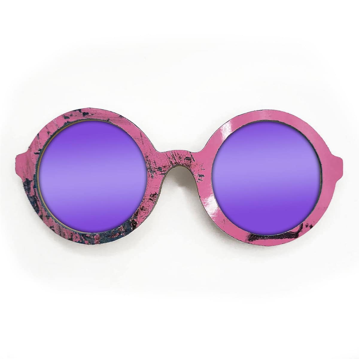 Iris Style Recycled Wooden Skateboard Glasses - Image 2