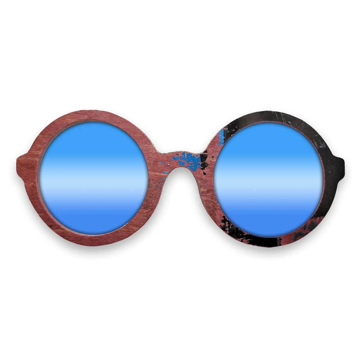 Iris Style Recycled Wooden Skateboard Glasses - Image 2