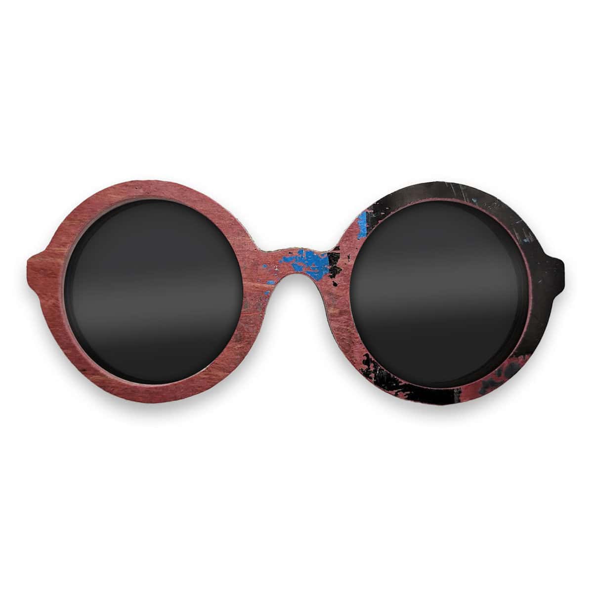 Iris Style Recycled Wooden Skateboard Glasses - Image 1
