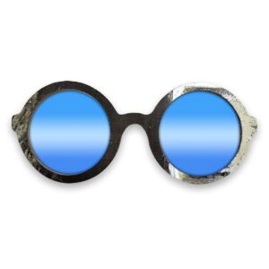 Iris Style Recycled Wooden Skateboard Glasses - Image 4