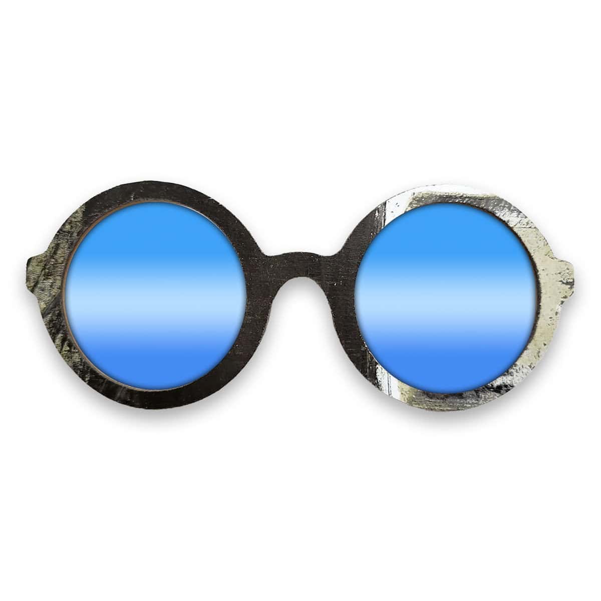 Iris Style Recycled Wooden Skateboard Glasses - Image 4