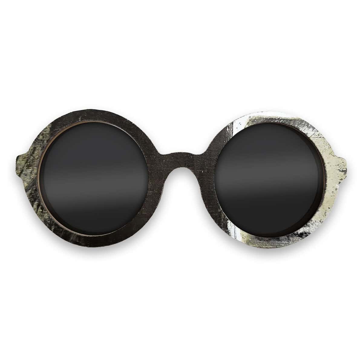 Iris Style Recycled Wooden Skateboard Glasses - Image 1