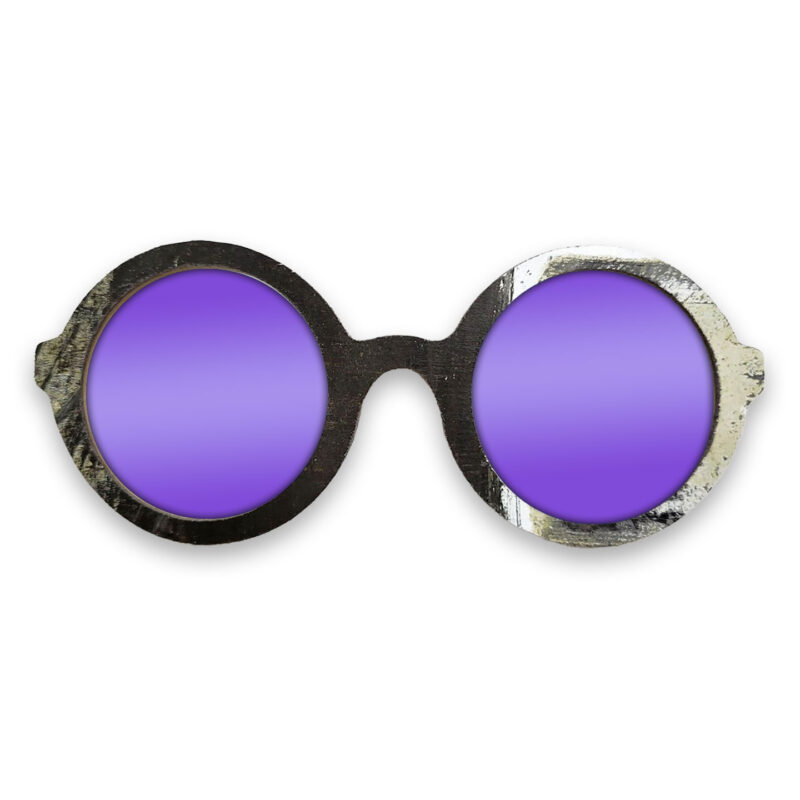 Iris Style Recycled Wooden Skateboard Glasses