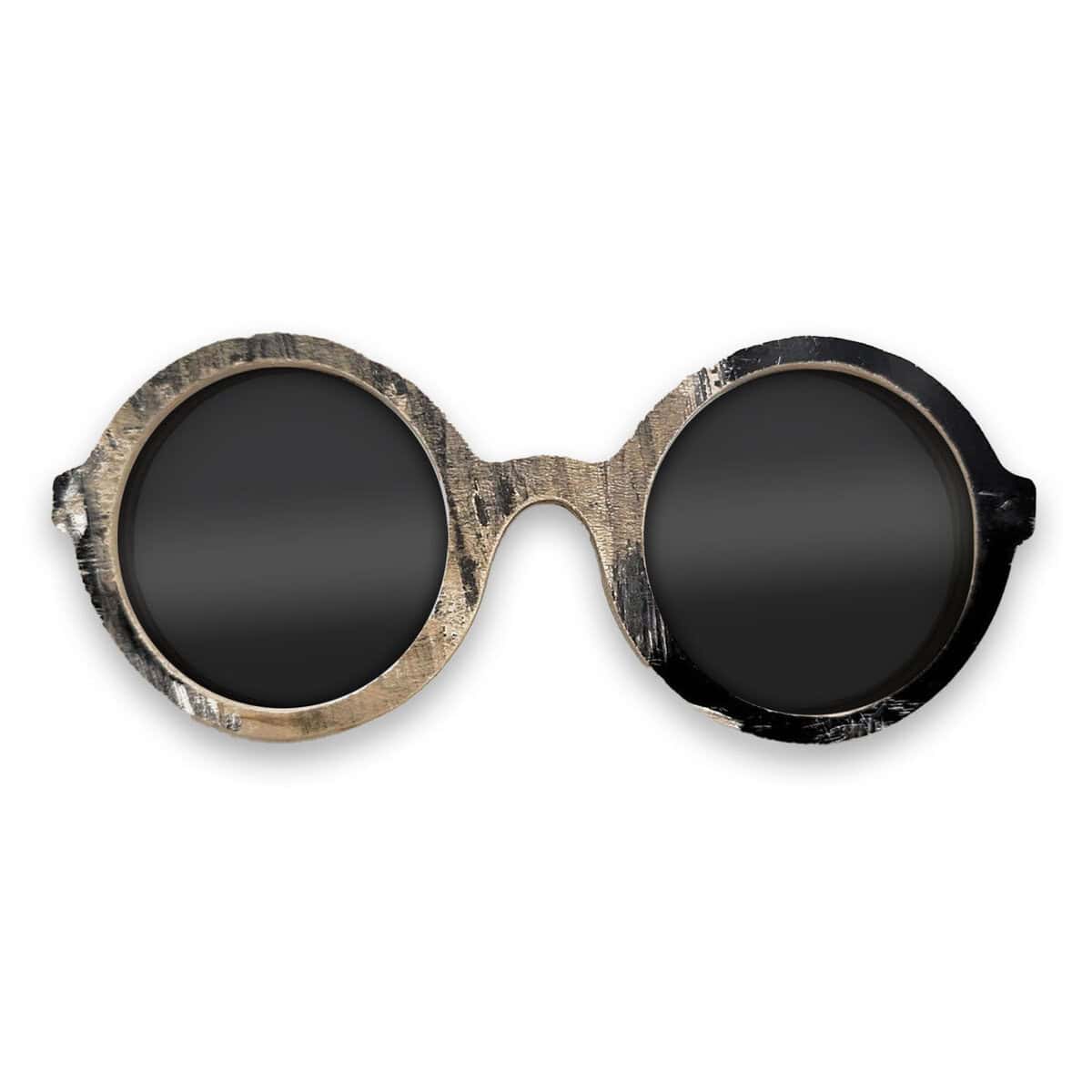 Iris Style Recycled Wooden Skateboard Glasses - Image 1