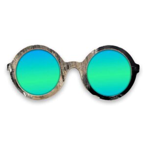 Iris Style Recycled Wooden Skateboard Glasses - Image 4