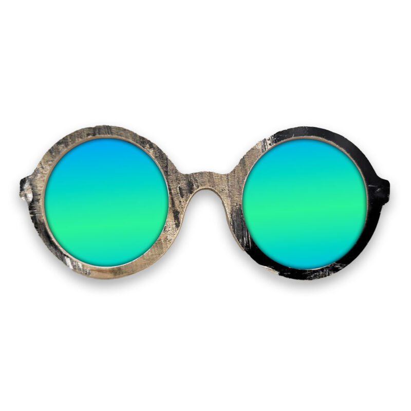 Iris Style Recycled Wooden Skateboard Glasses