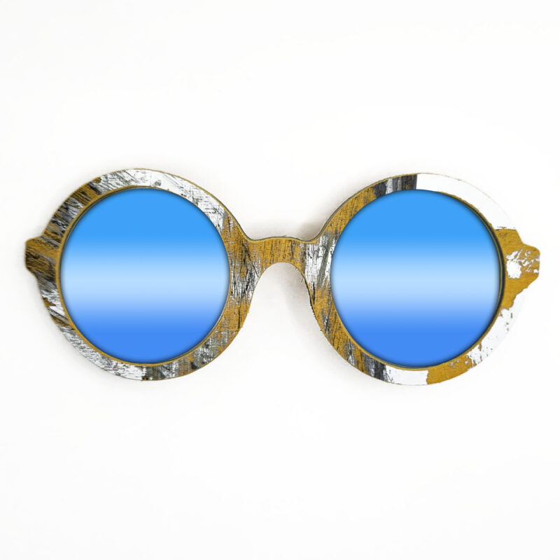 Iris Style Recycled Wooden Skateboard Glasses