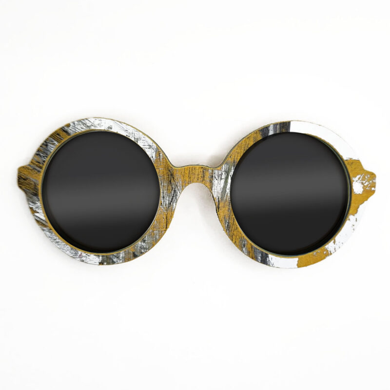 Iris Style Recycled Wooden Skateboard Glasses