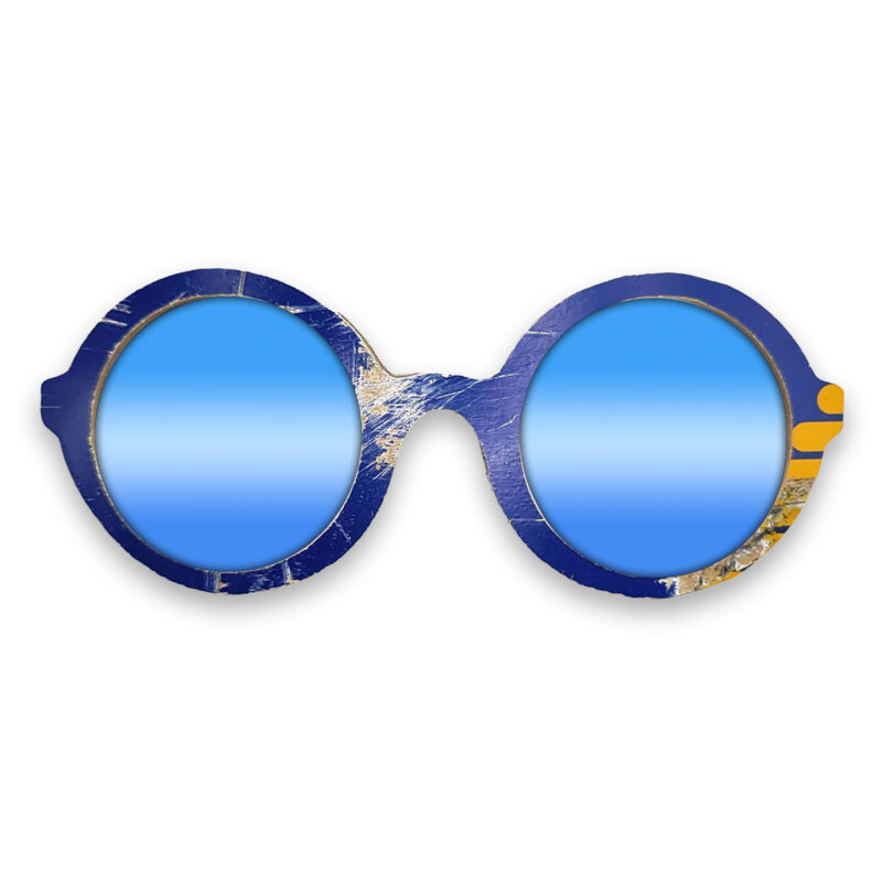 Iris Style Recycled Wooden Skateboard Glasses