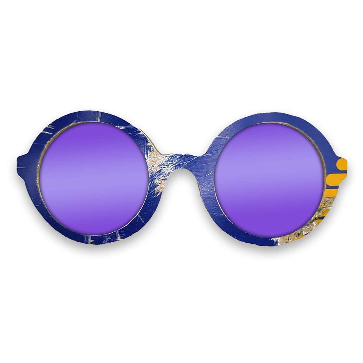Iris Style Recycled Wooden Skateboard Glasses - Image 3