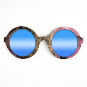 Iris Style Recycled Wooden Skateboard Glasses