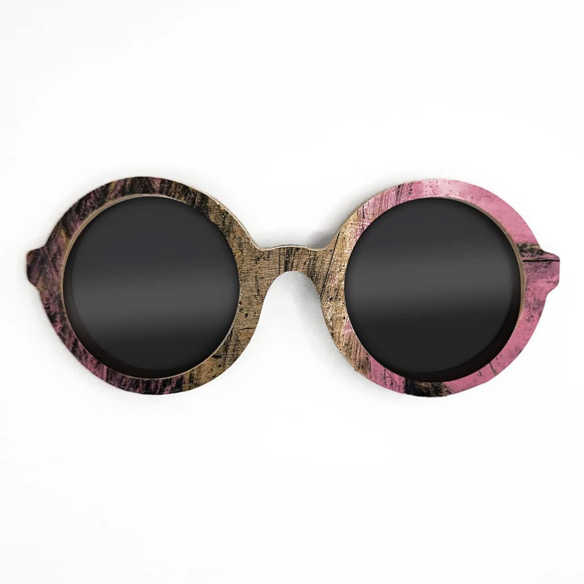 Iris Style Recycled Wooden Skateboard Glasses - Image 2