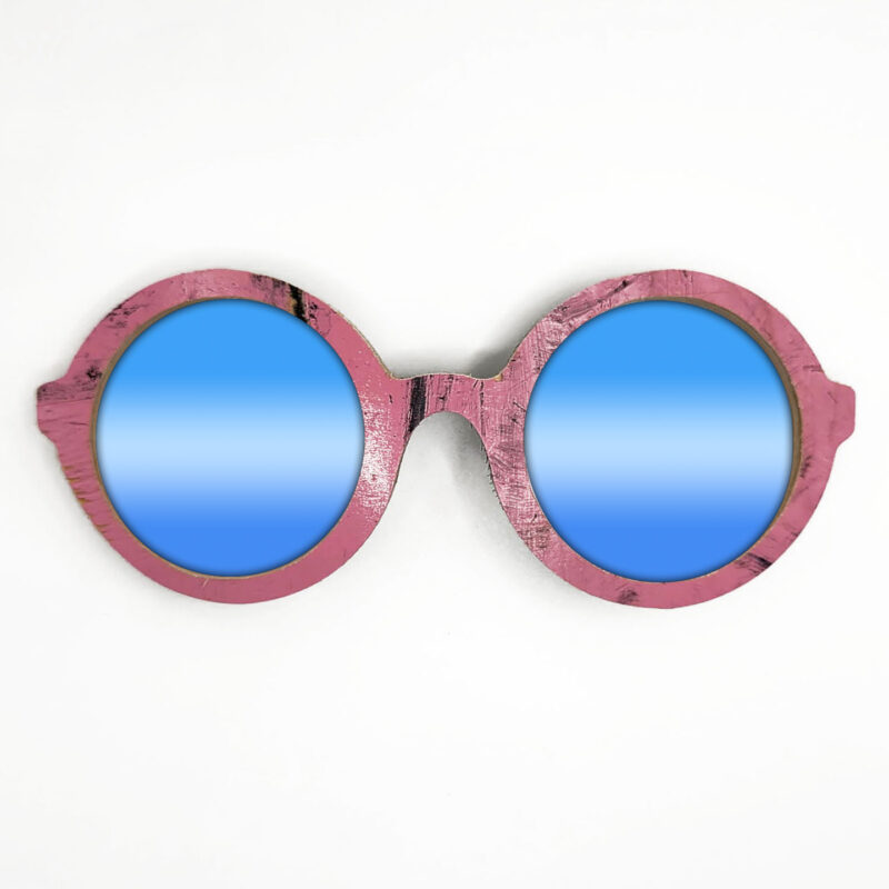 Iris Style Recycled Wooden Skateboard Glasses