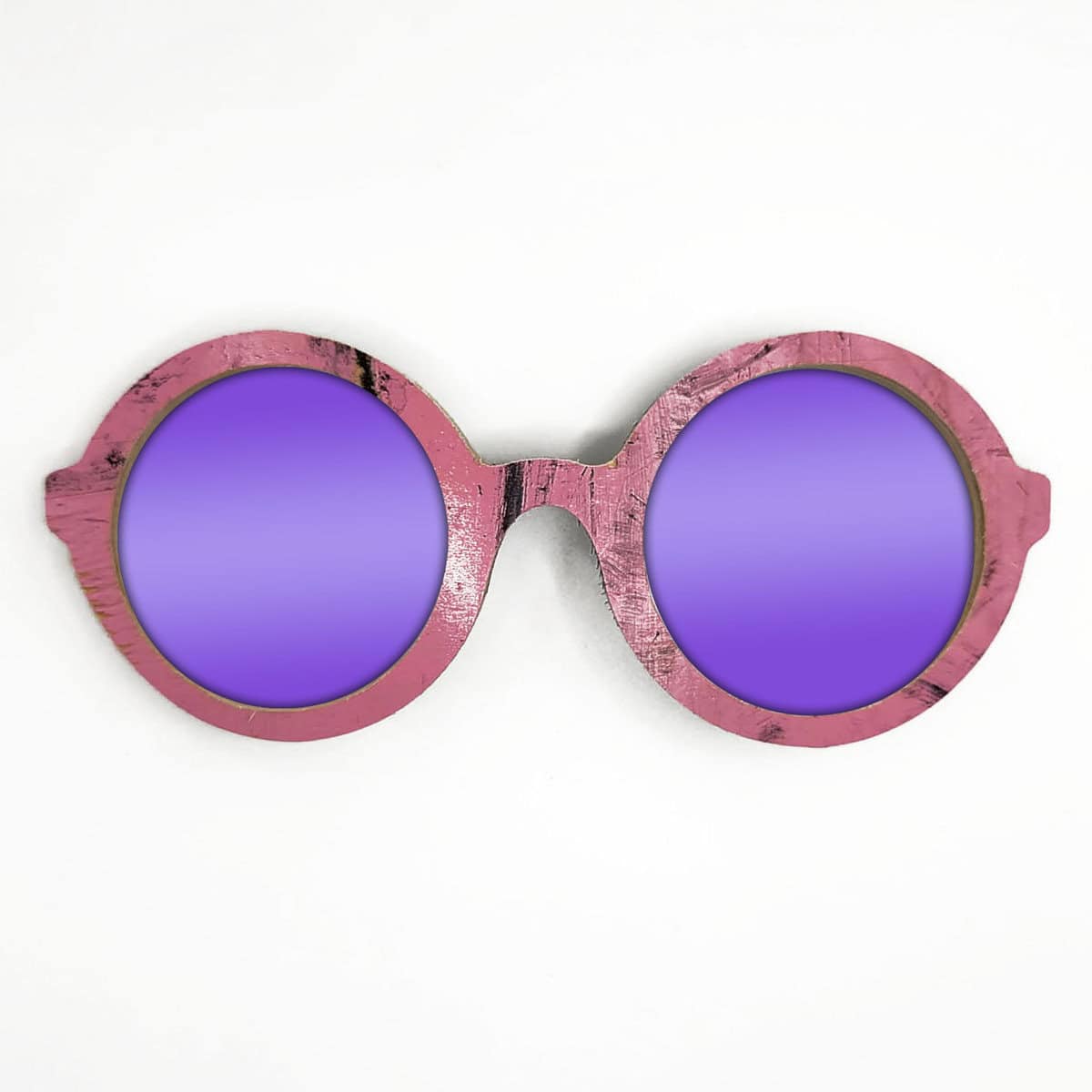 Iris Style Recycled Wooden Skateboard Glasses - Image 3