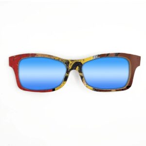 Fox Style Recycled Wooden Skateboard Glasses (Large) - Image 3