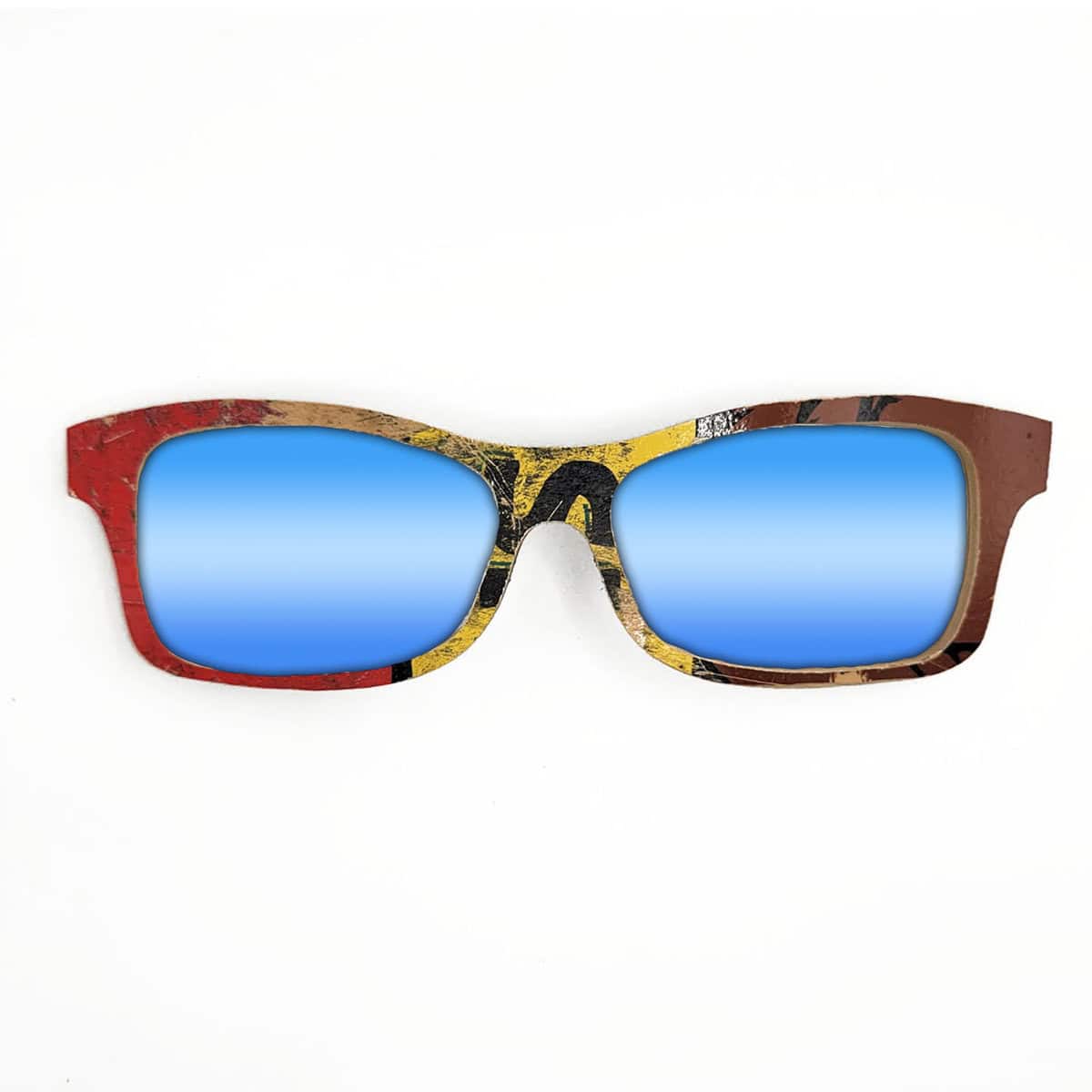 Fox Style Recycled Wooden Skateboard Glasses (Large) - Image 3