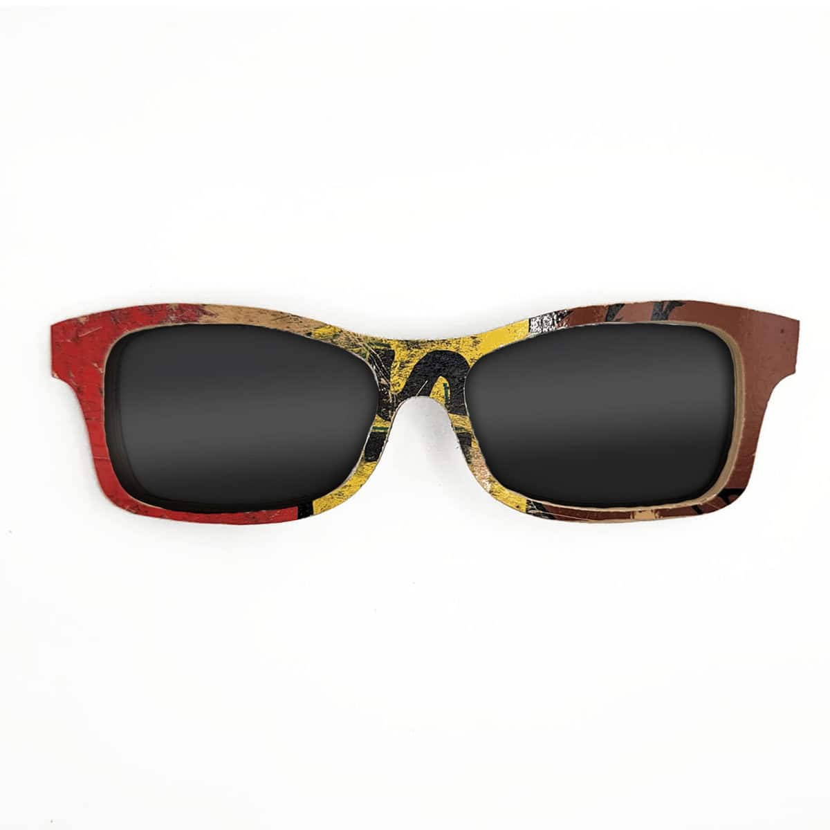 Fox Style Recycled Wooden Skateboard Glasses (Large) - Image 1