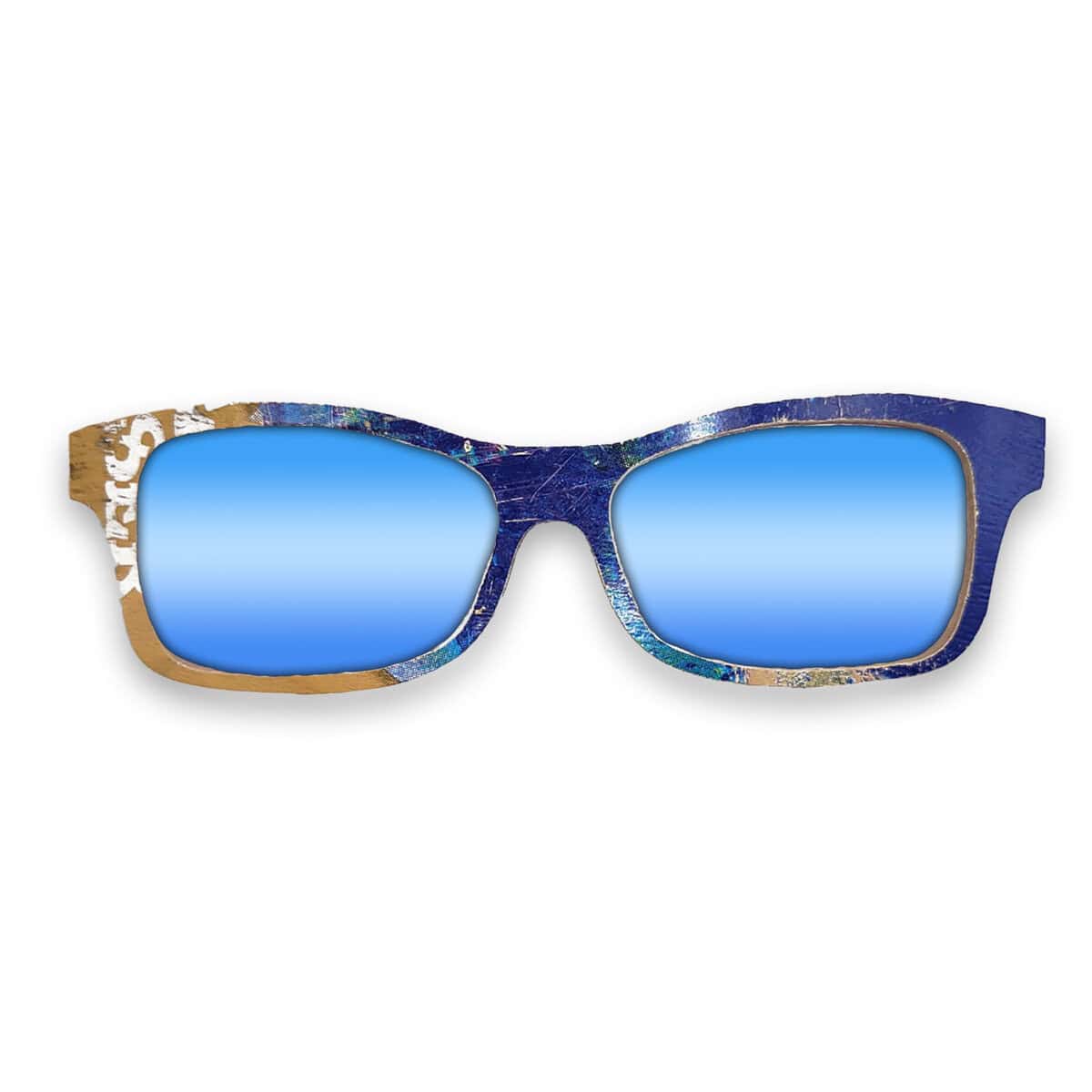 Fox Style Recycled Wooden Skateboard Glasses (Large) - Image 3