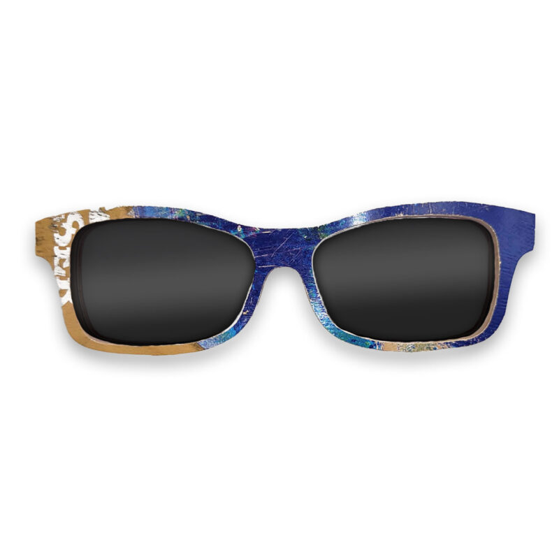 Fox Style Recycled Wooden Skateboard Glasses (Large)