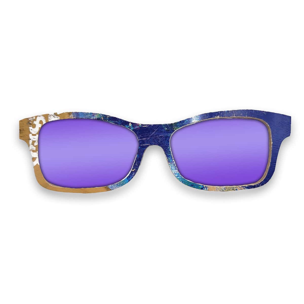 Fox Style Recycled Wooden Skateboard Glasses (Large) - Image 4