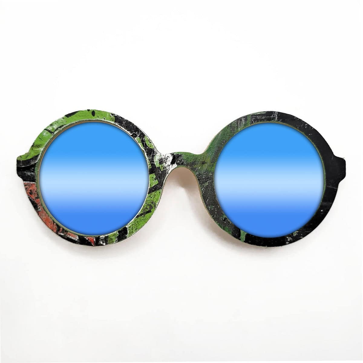 Iris Style Recycled Wooden Skateboard Glasses - Image 3