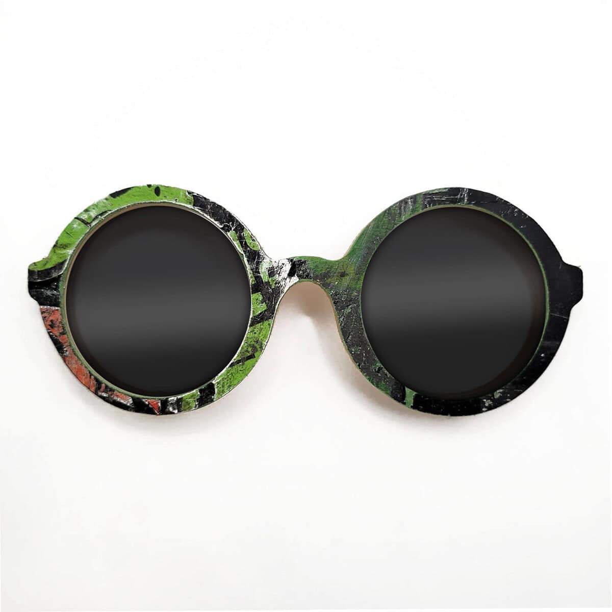 Iris Style Recycled Wooden Skateboard Glasses - Image 1