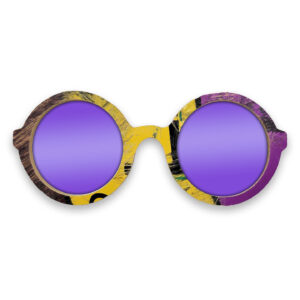 Iris Style Recycled Wooden Skateboard Glasses