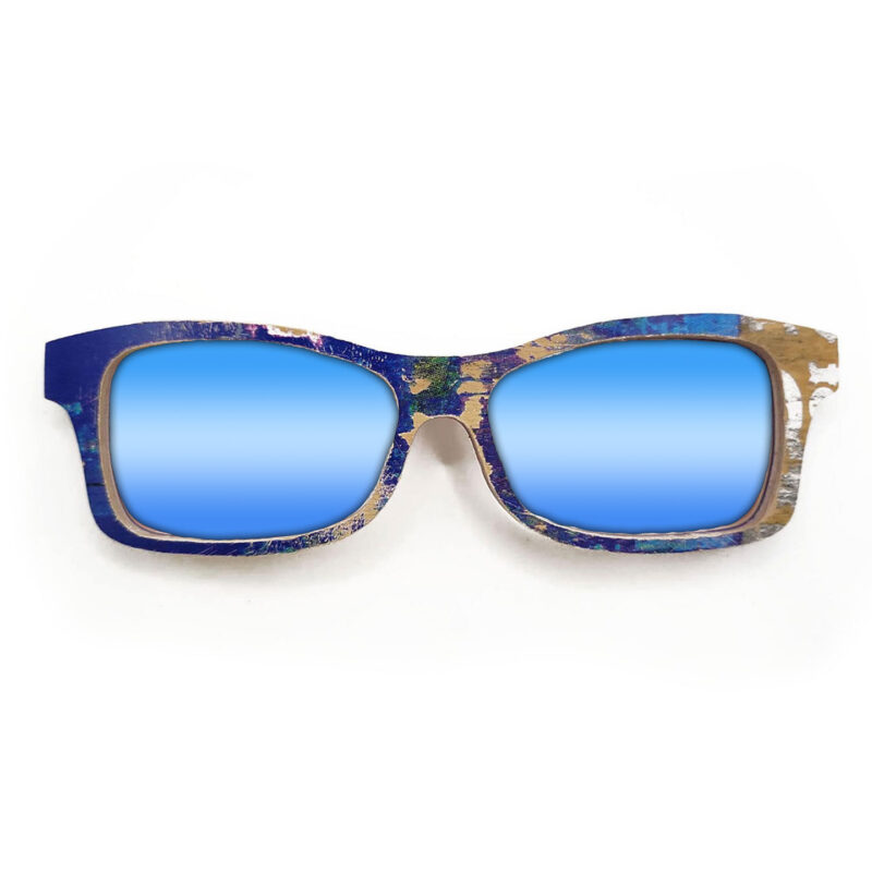 Fox Style Recycled Wooden Skateboard Glasses (Large)