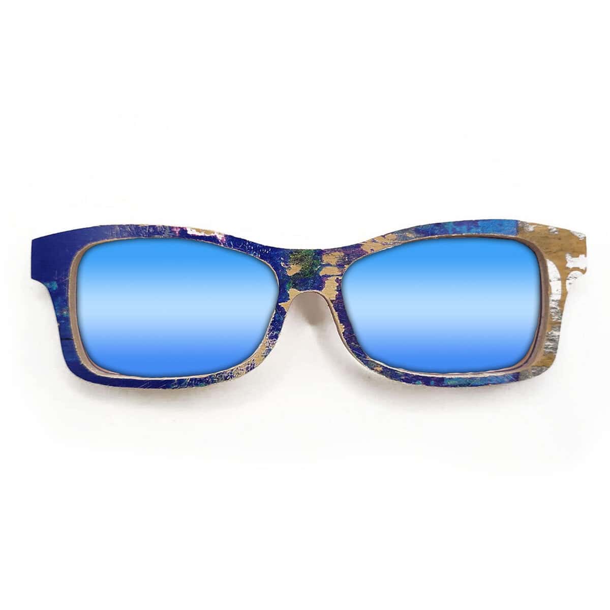 Fox Style Recycled Wooden Skateboard Glasses (Large) - Image 2