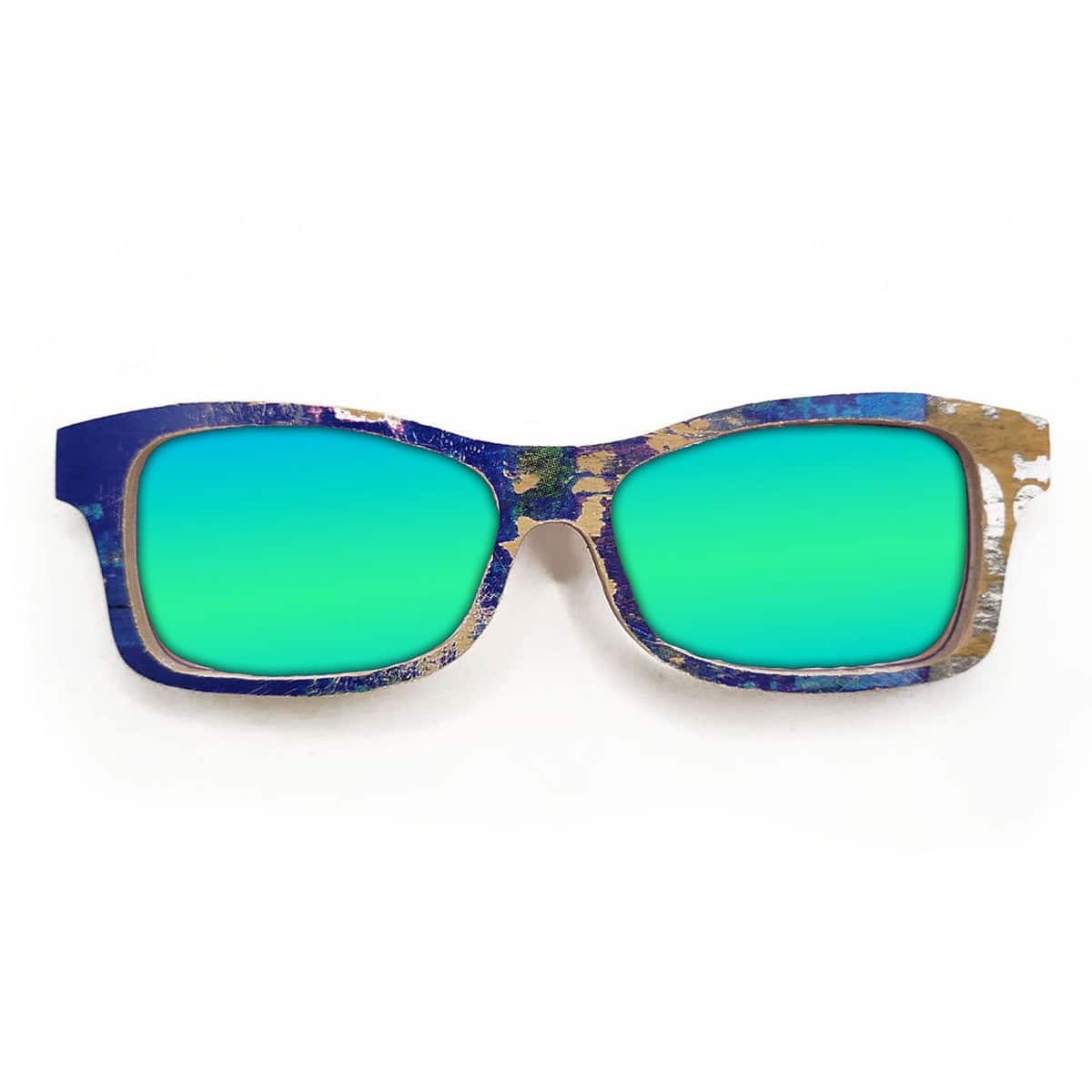 Fox Style Recycled Wooden Skateboard Glasses (Large) - Image 4