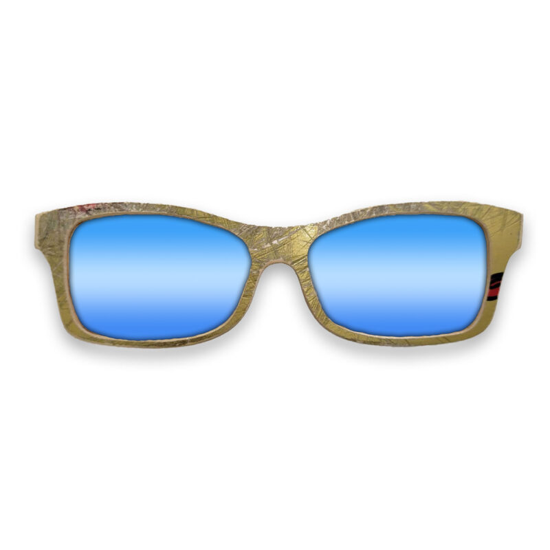 Fox Style Recycled Wooden Skateboard Glasses (Large)